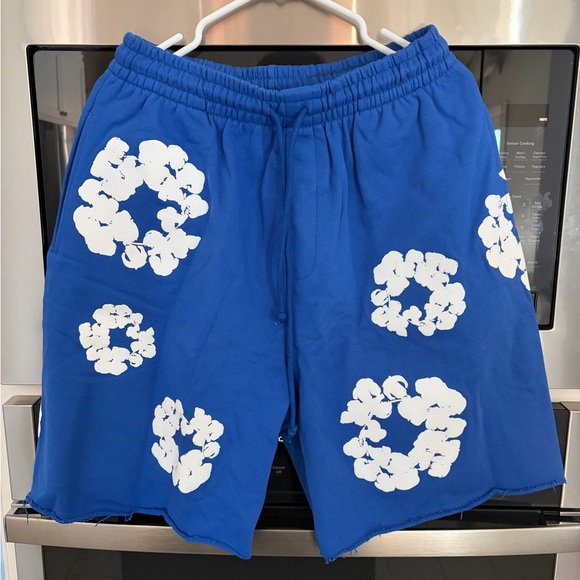 Denim Tears Other - Denim Tears The Cotton Wreath Shorts Royal Blue Authentic